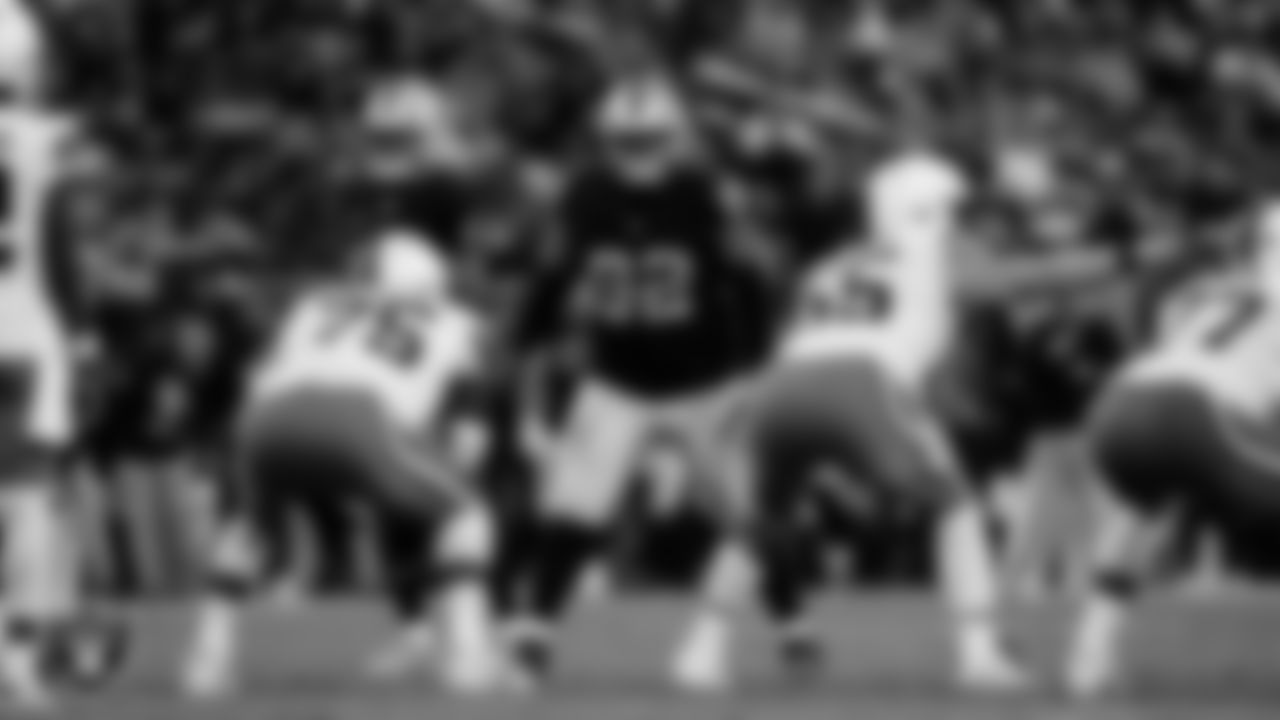 Las Vegas Raiders defensive tackle JJ Pegues (92) during the regular season home game against the Cleveland Browns at Allegiant Stadium.