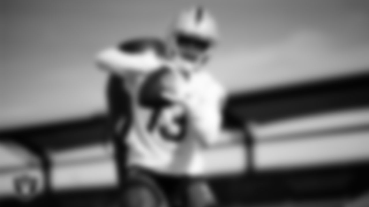 Las Vegas Raiders wide receiver Phillip Dorsett II (13) during practice at Intermountain Health Performance Center.