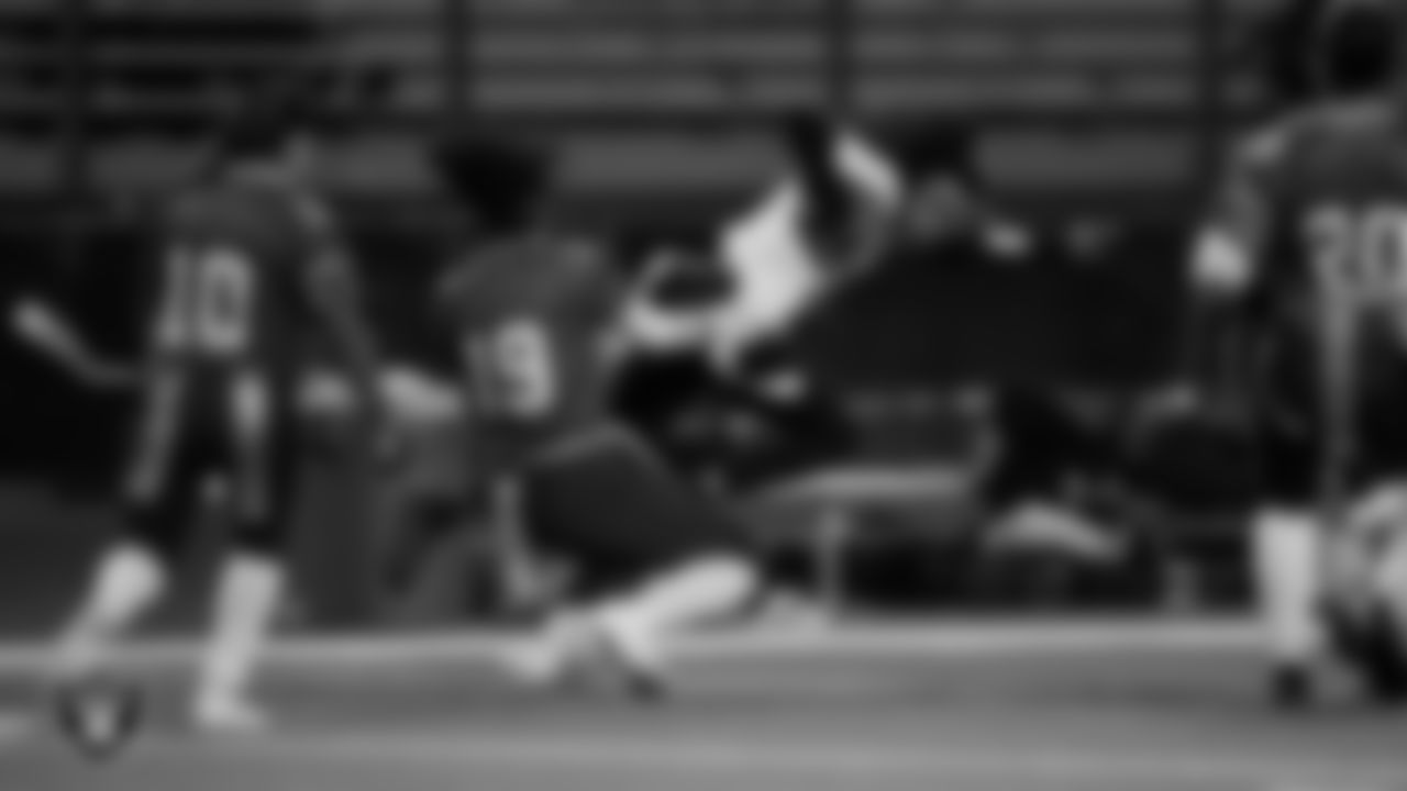 Green Valley High School hosts Del Sol Academy of the Performing Arts during the Las Vegas Raiders' High School Flag Football Showcase game at Green Valley High School.