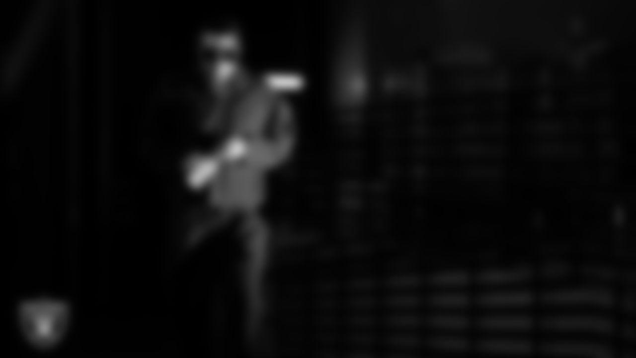 Las Vegas Raiders defensive end Maxx Crosby (98) arrives to the regular season home game against the Kansas City Chiefs at Allegiant Stadium.