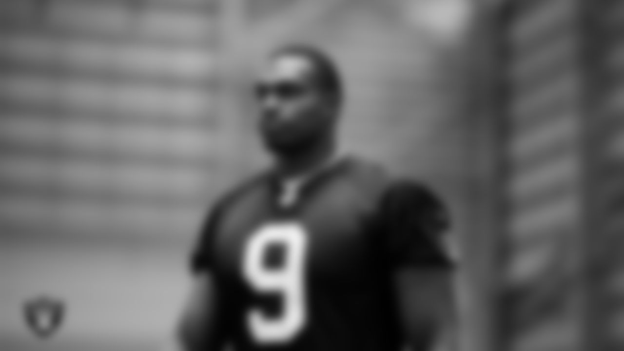 Las Vegas Raiders defensive end Tyree Wilson (9) at an Organized Team Activity (OTA) at Intermountain Health Performance Center.