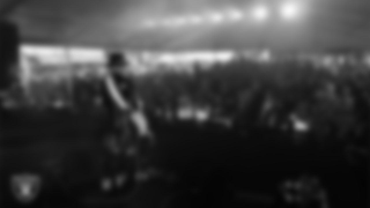 The Power of 3 performs at the Modelo Tailgate Zone before the Las Vegas Raiders' regular season home game against the Dallas Cowboys at Allegiant Stadium.