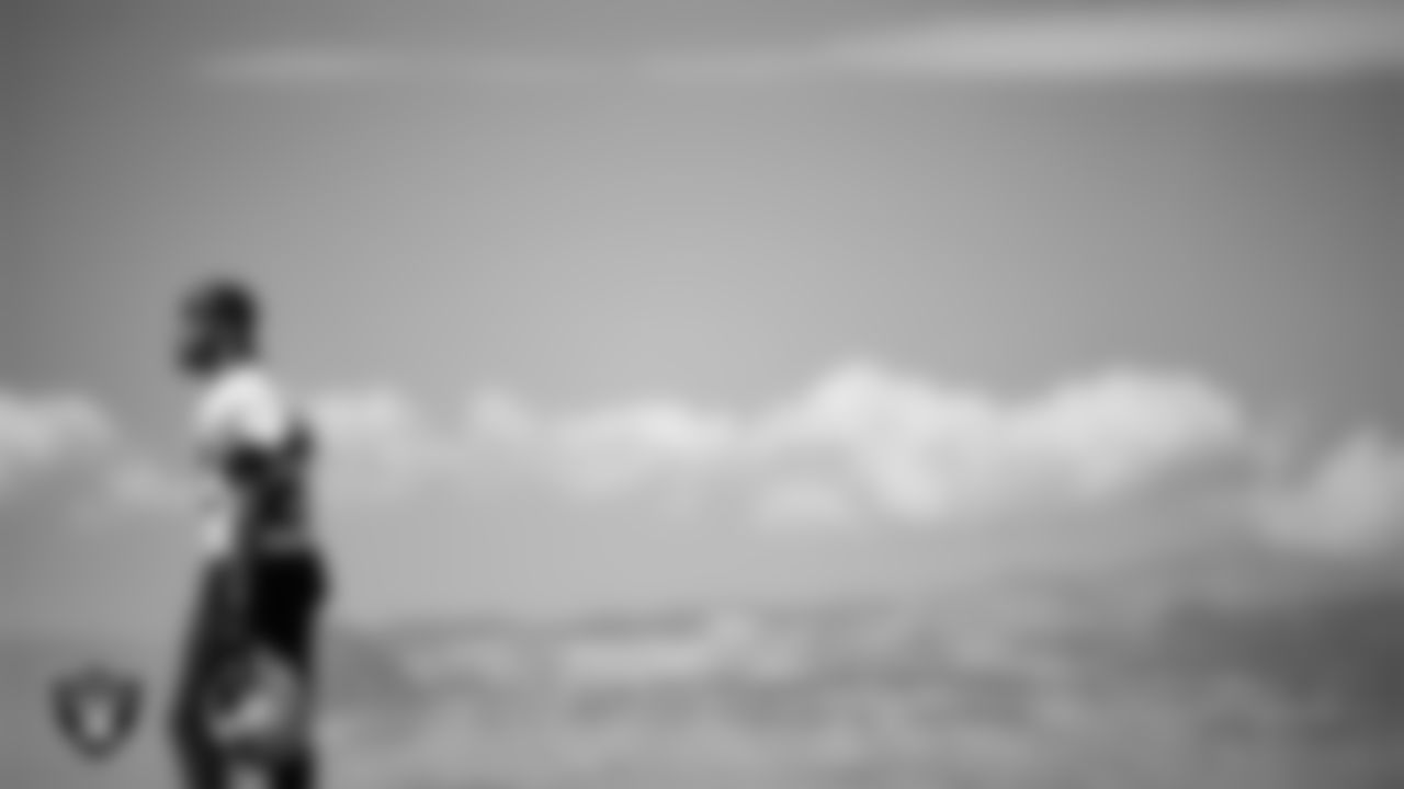 Las Vegas Raiders cornerback Eric Stokes (22) during practice at Intermountain Health Performance Center.