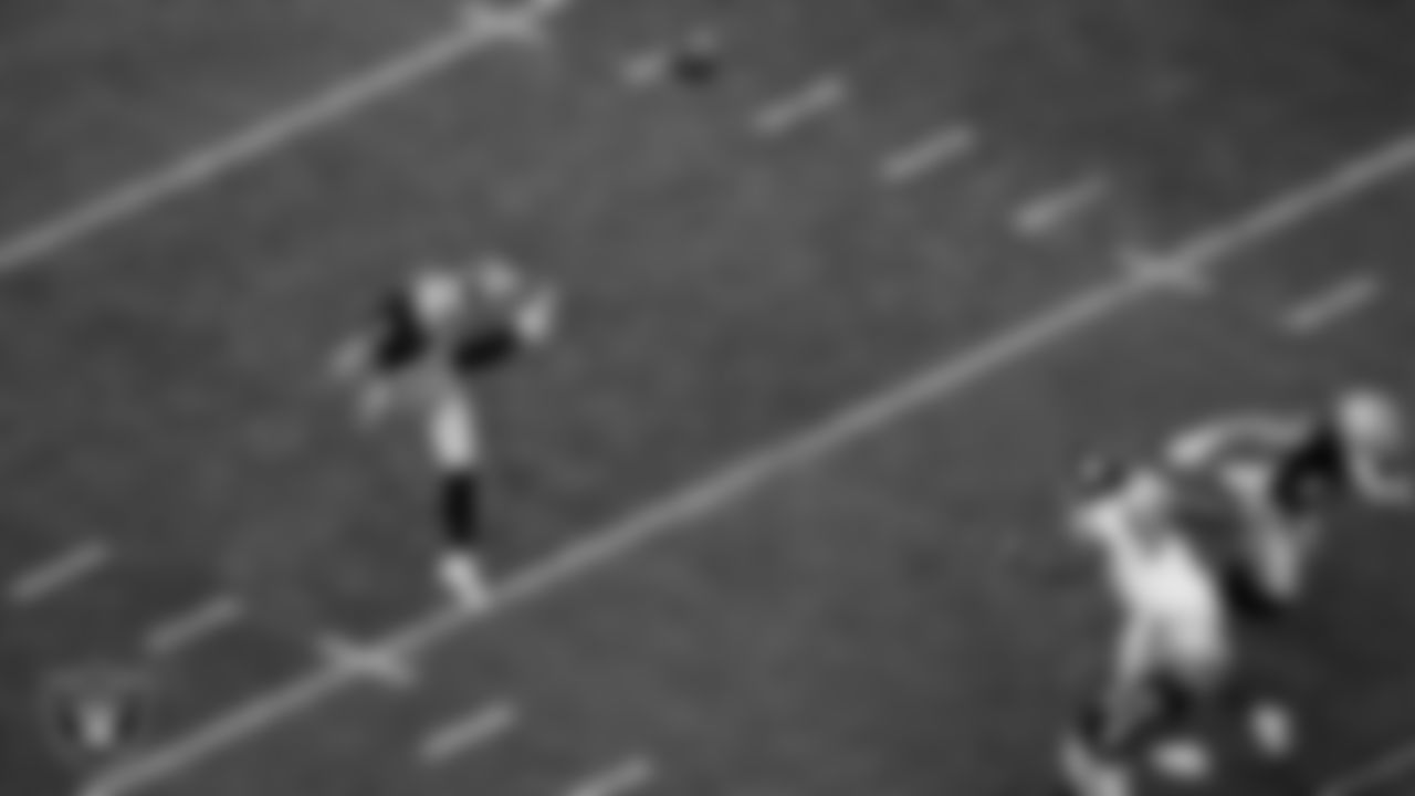 Las Vegas Raiders punter AJ Cole (6) during the regular season home game against the New York Giants at Allegiant Stadium.