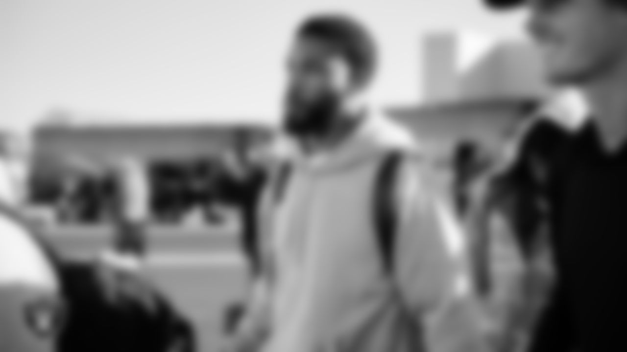 Las Vegas Raiders safety Jeremy Chinn (11) departs for the regular season away game against the Philadelphia Eagles.