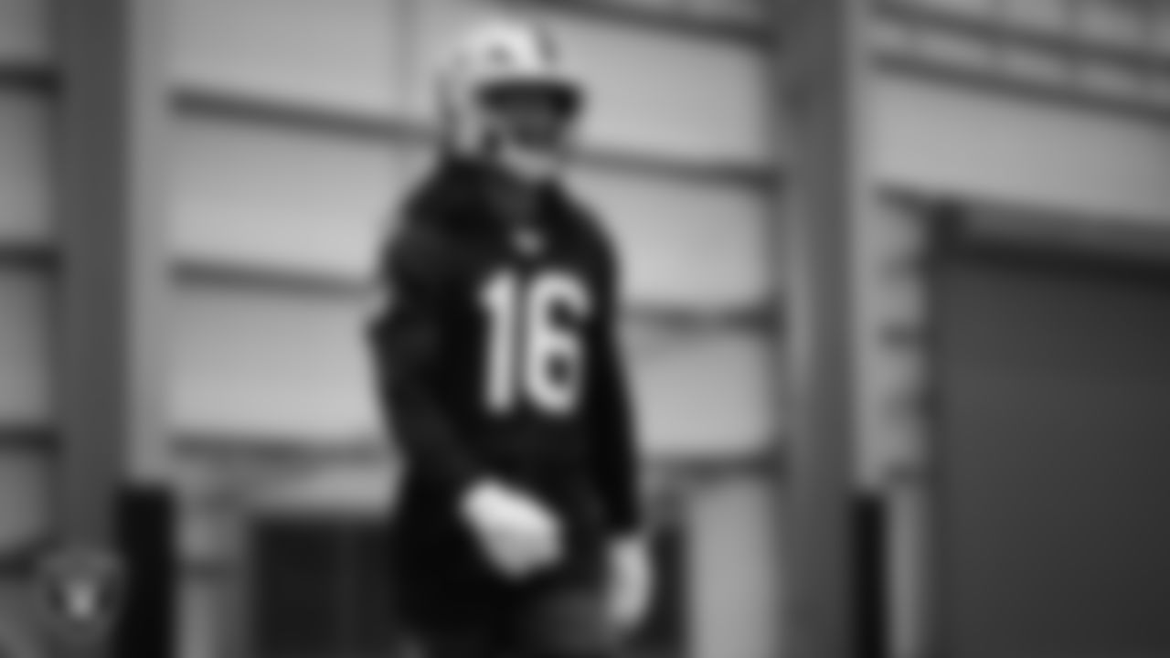 Las Vegas Raiders wide receiver Jakobi Meyers (16) during practice at Intermountain Health Performance Center.