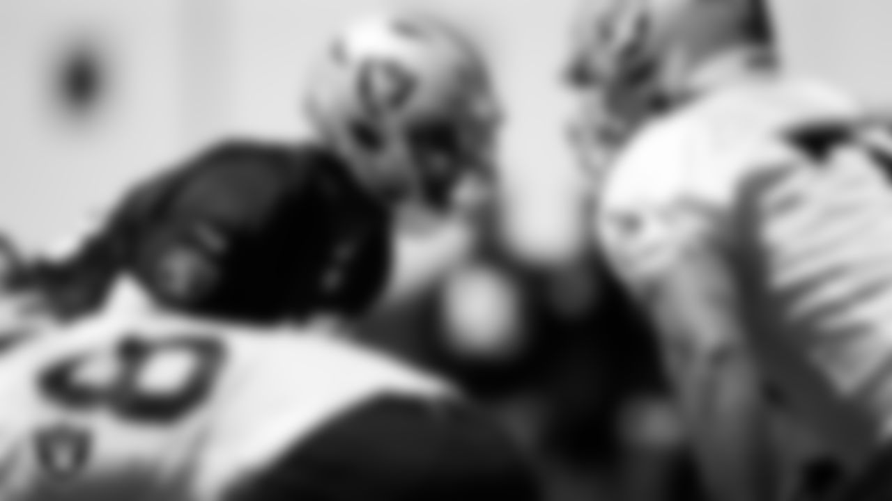 Las Vegas Raiders linebacker Devin White (45) at an Organized Team Activity (OTA) at Intermountain Health Performance Center.