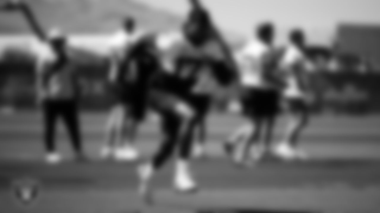 Las Vegas Raiders wide receiver Davante Adams (17) at a workout during phase two of the offseason program at Intermountain Health Performance Center.