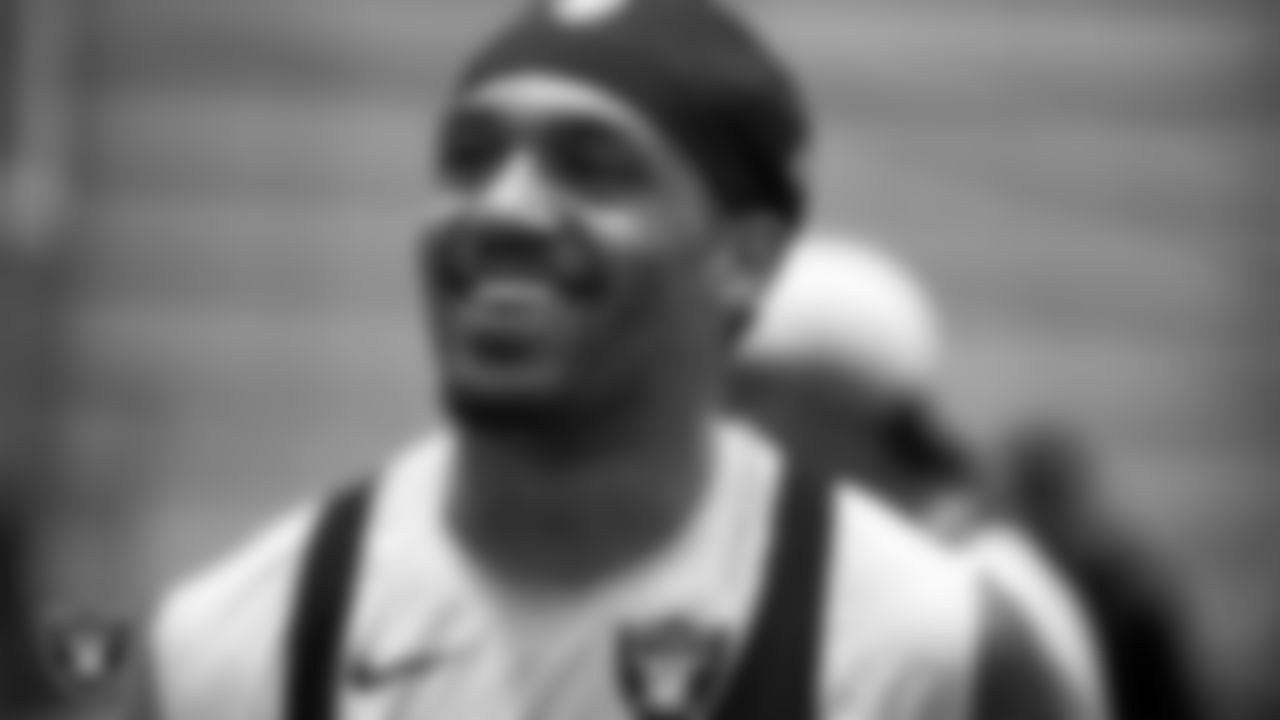 Las Vegas Raiders safety Isaiah Pola-Mao (20) at a workout during phase one of the offseason program at Intermountain Health Performance Center.