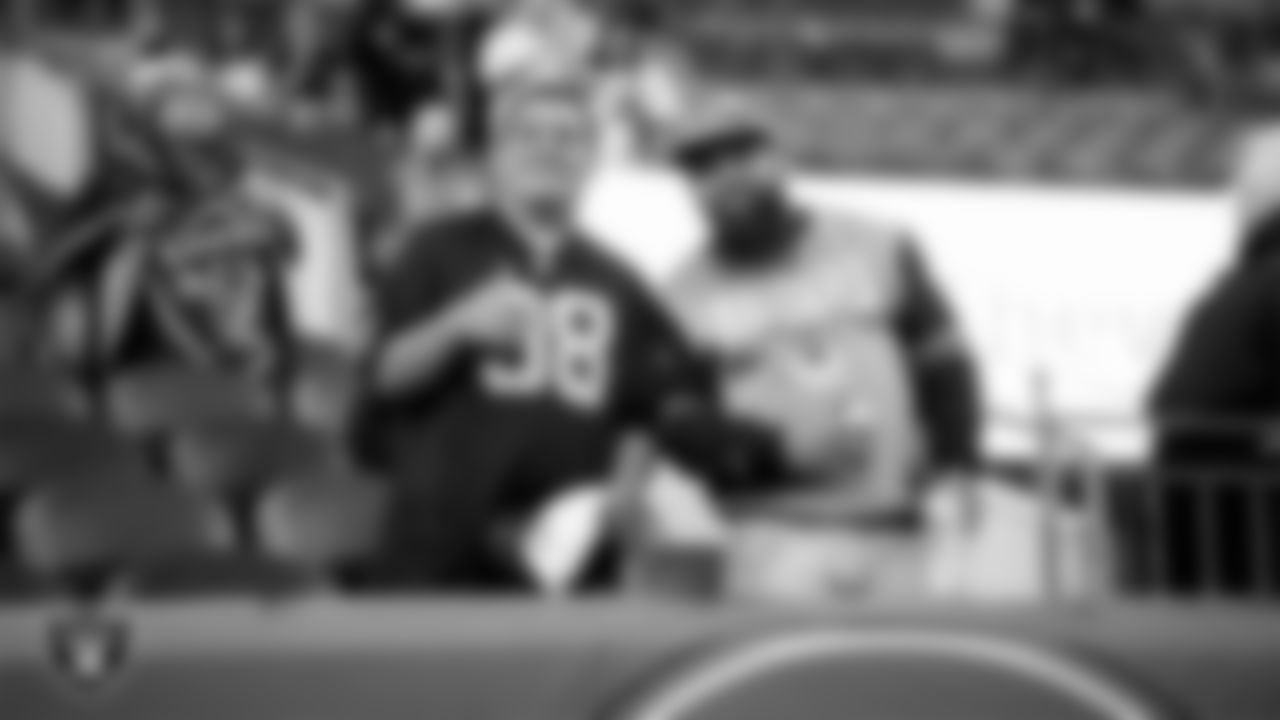 Fans before the Las Vegas Raiders' regular season away game against the Denver Broncos at Empower Field at Mile High.
