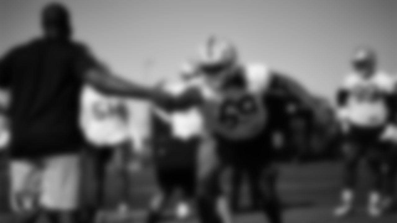 Las Vegas Raiders defensive tackle Adam Butler (69) during practice at Intermountain Health Performance Center.