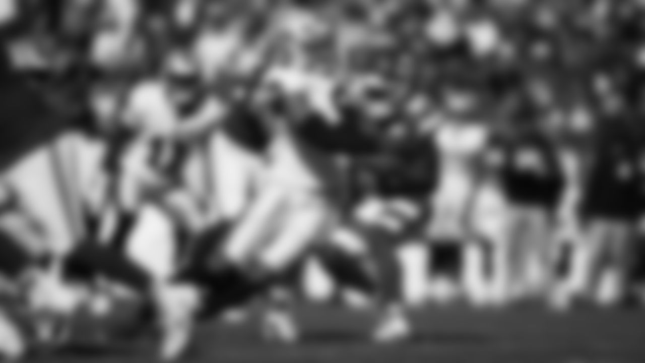 Las Vegas Raiders defensive end Tyree Wilson (9) makes a tackle during the regular season away game against the Kansas City Chiefs at GEHA Field at Arrowhead Stadium.