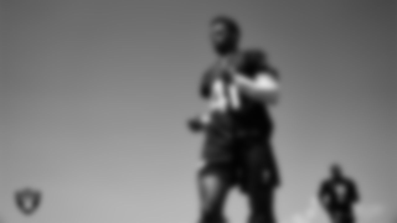 Las Vegas Raiders cornerback Greedy Vance (41) at an Organized Team Activity (OTA) at Intermountain Health Performance Center.