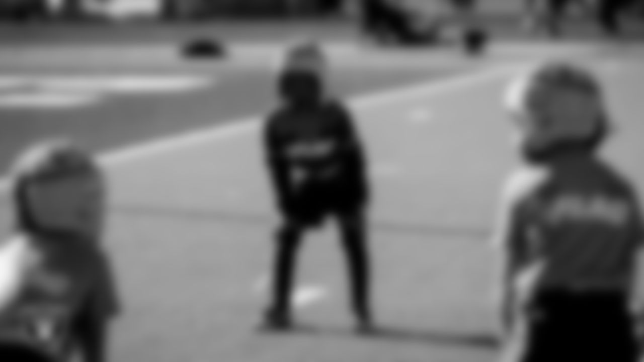 An athlete during Silver and Black Saturday at Liberty High School.