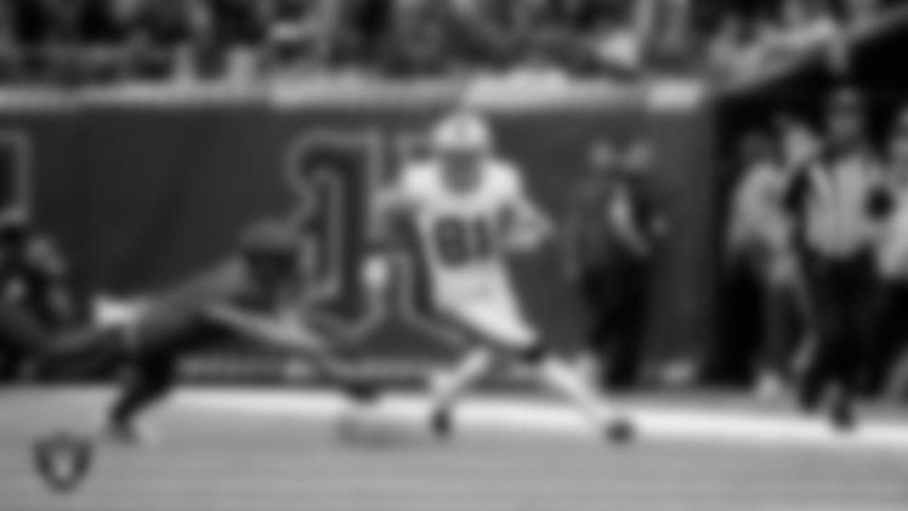 Las Vegas Raiders wide receiver Alex Bachman (81) during the regular season away game against the Houston Texans at NRG Stadium.