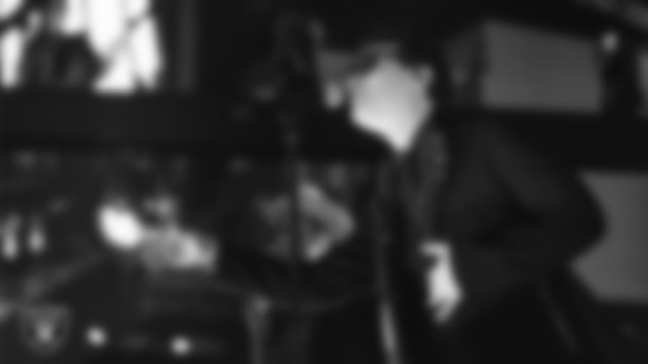 Rock band Stone Temple Pilots performs during halftime at the Las Vegas Raiders' regular season home game against the Denver Broncos at Allegiant Stadium.