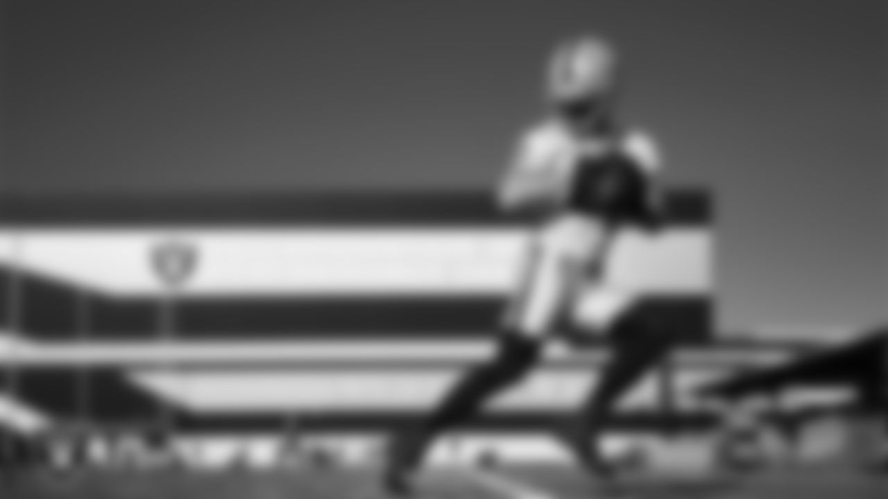 Las Vegas Raiders wide receiver Alex Bachman (81) during practice at Intermountain Health Performance Center.