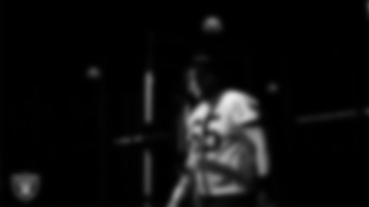 Las Vegas Raiders guard Alex Cappa (65) during practice at Intermountain Health Performance Center.