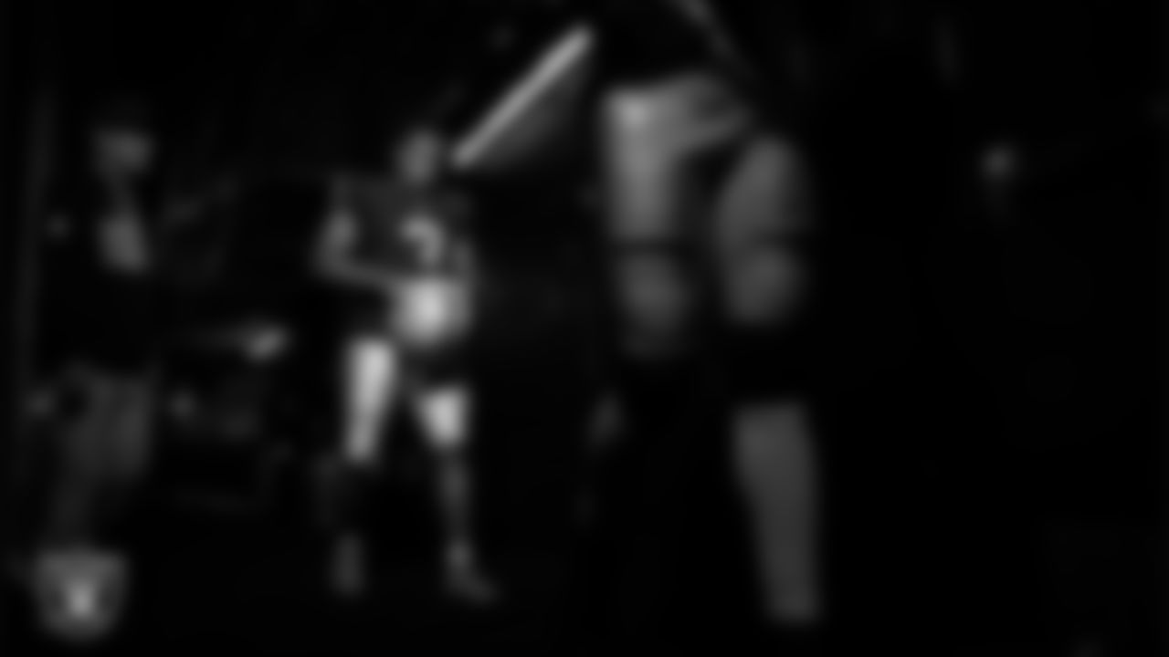 Las Vegas Raiders running back Zamir White (3) walks down the tunnel before the regular season home game against the New York Giants at Allegiant Stadium.