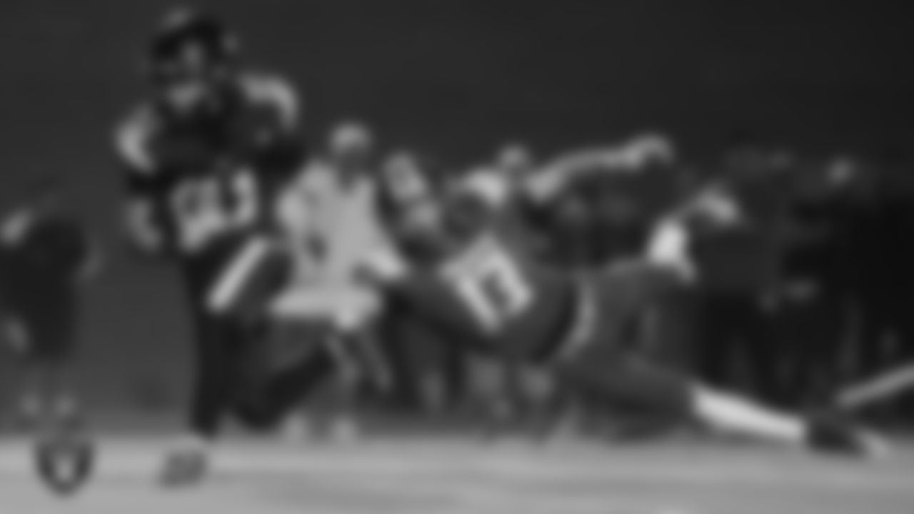 Moapa Valley High School hosts Virgin Valley High School during the Las Vegas Raiders' Football Showcase game at Moapa Valley High School.