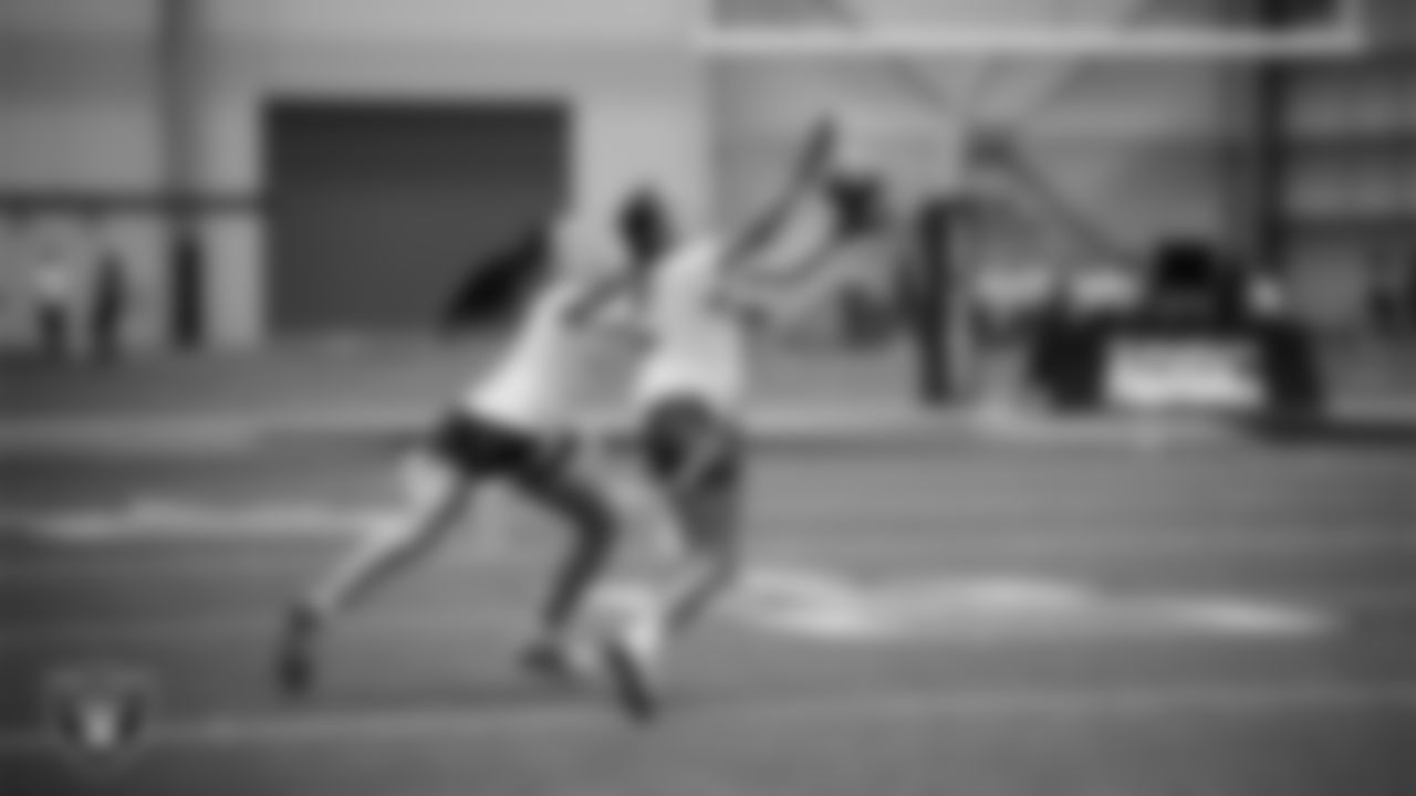 Athletes at a skills camp during Play Football Day at Intermountain Health Performance Center.