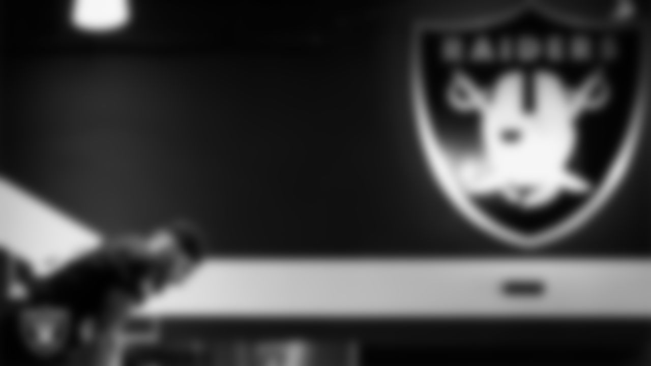 Las Vegas Raiders defensive end Maxx Crosby (98) in the weight room during practice at Intermountain Health Performance Center.