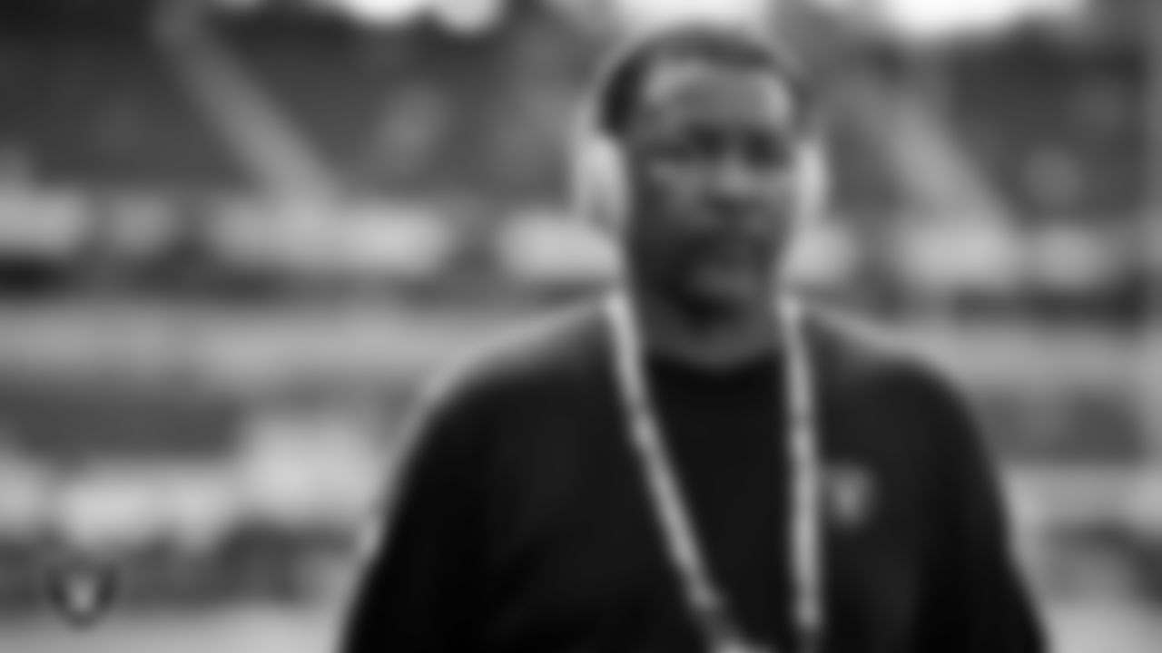 Las Vegas Raiders defensive coordinator Patrick Graham before the regular season away game against the Los Angeles Chargers at SoFi Stadium.