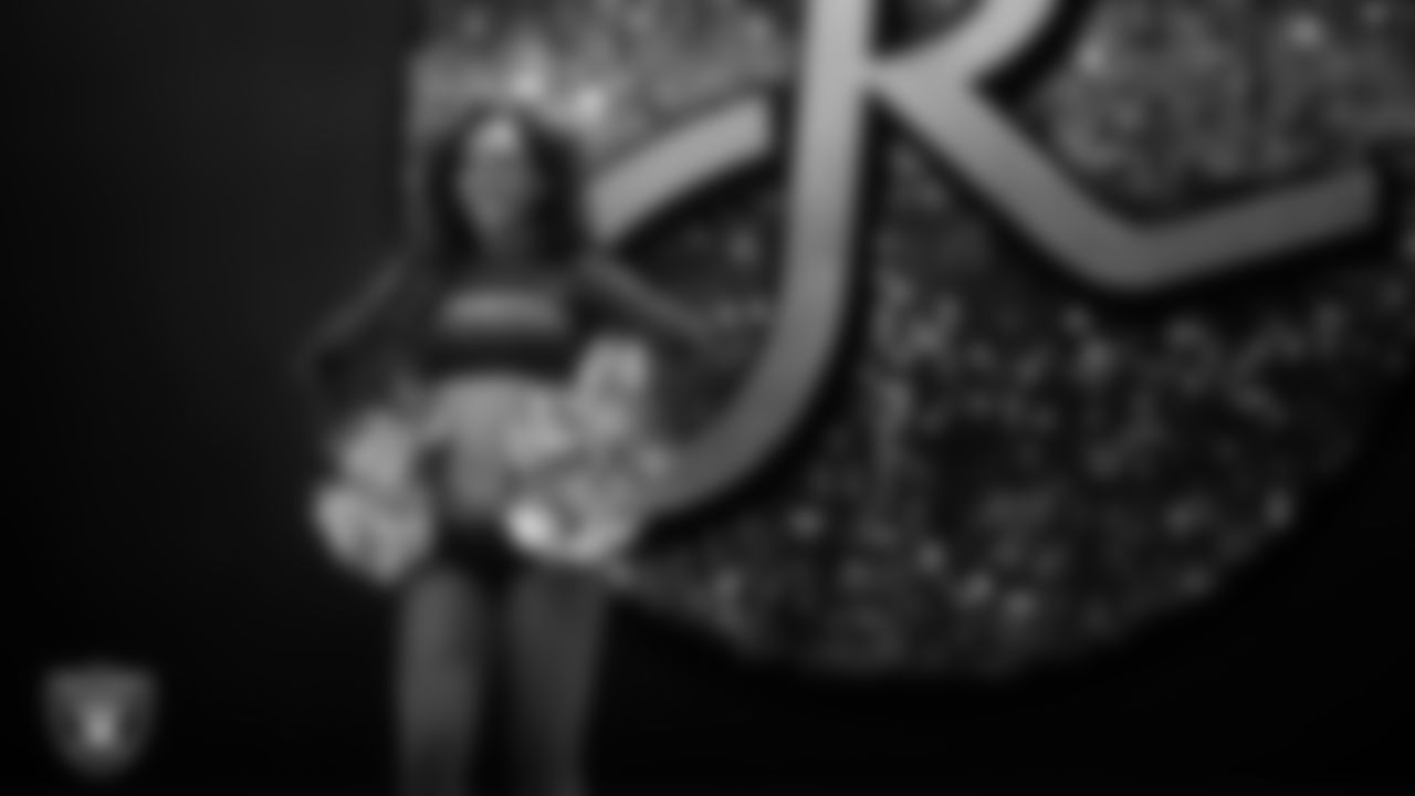 A dancer during the semifinal round of the 2025 Raiderettes Auditions at The Studio.