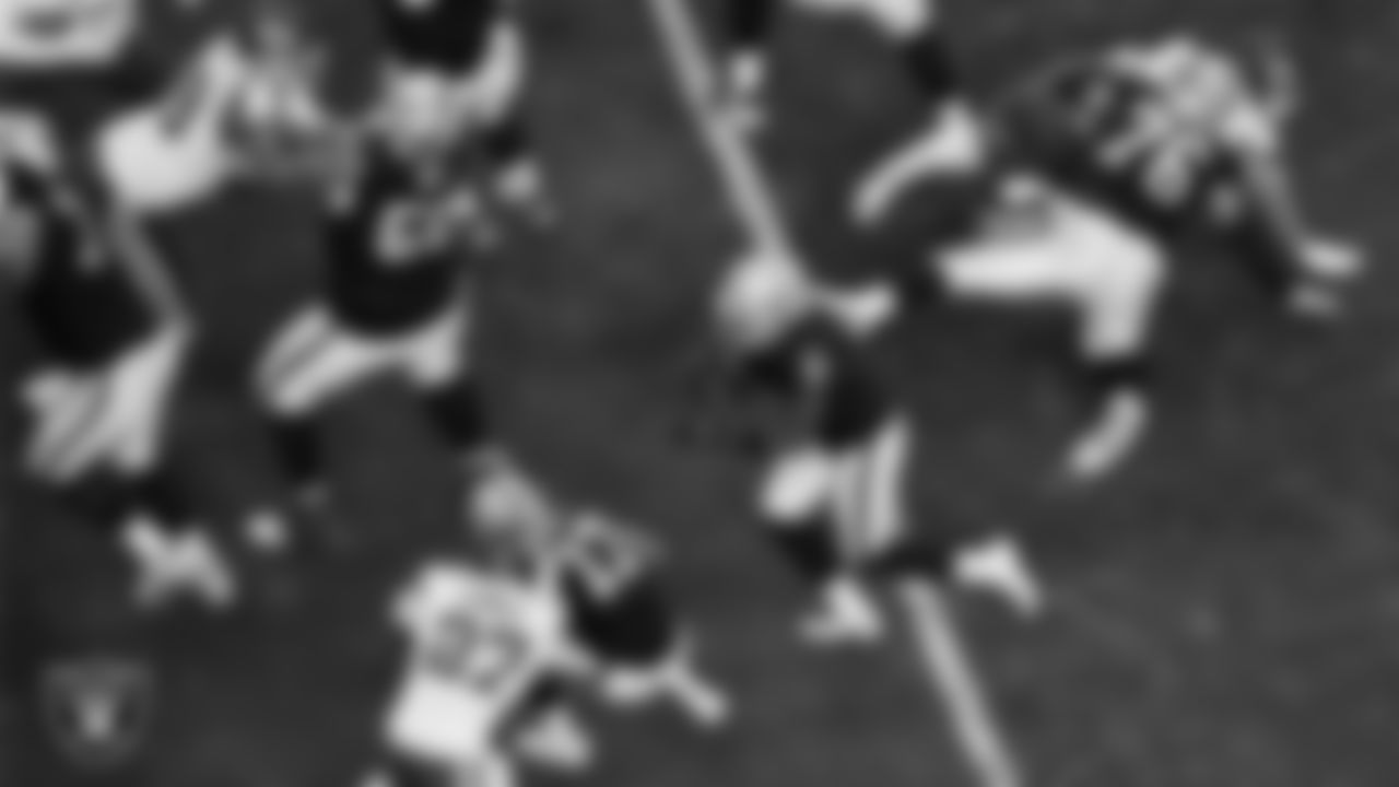 Las Vegas Raiders running back Ashton Jeanty (2) rushes during the regular season home game against the Kansas City Chiefs at Allegiant Stadium.