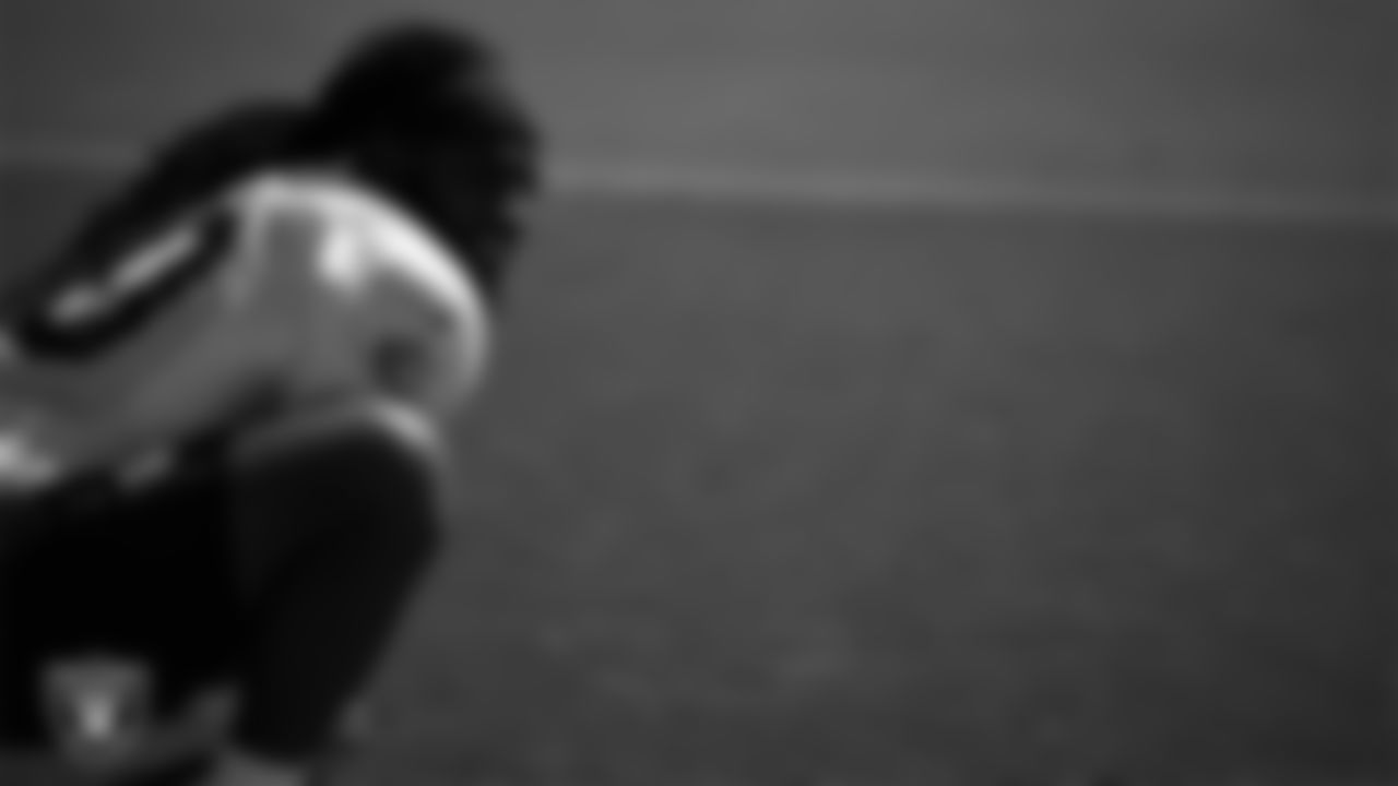 Las Vegas Raiders tight end Ian Thomas (80) during practice at Intermountain Health Performance Center.