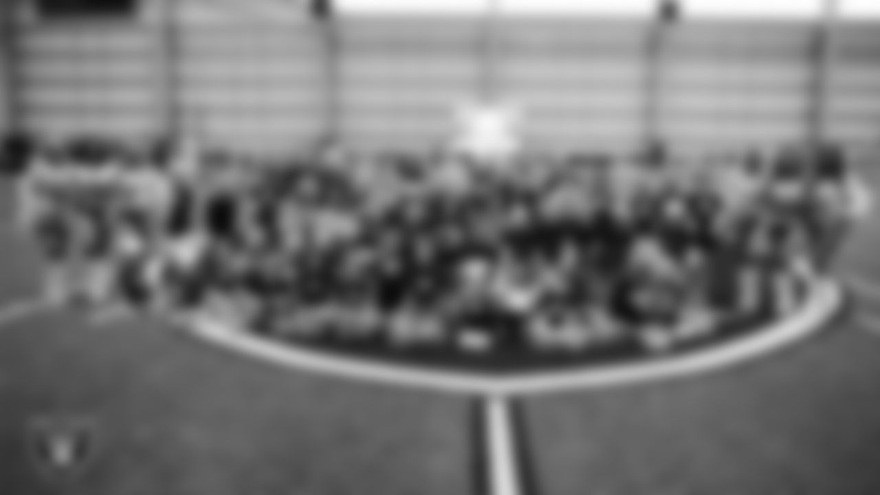 The Raiderettes and dancers pose for a photo during day three of summer camp at Intermountain Health Performance Center.