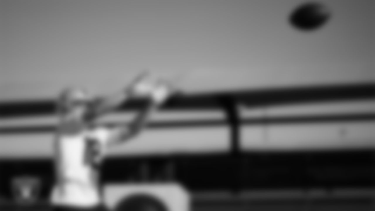 Las Vegas Raiders wide receiver Jack Bech (18) during practice at Intermountain Health Performance Center.