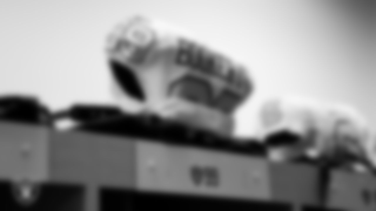 The locker room prior to the Las Vegas Raiders' arrival for their regular season away game against the Denver Broncos at Empower Field at Mile High.