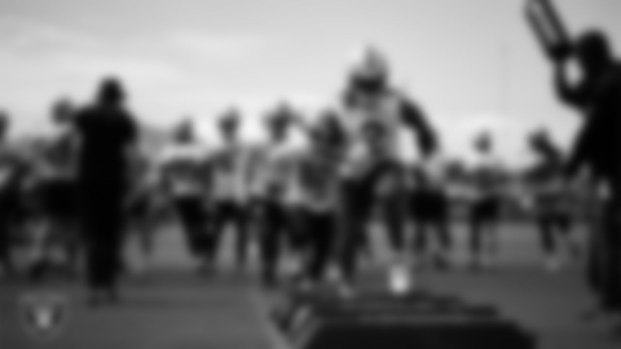 Las Vegas Raiders running back Ashton Jeanty (2) at an Organized Team Activity (OTA) at Intermountain Health Performance Center.