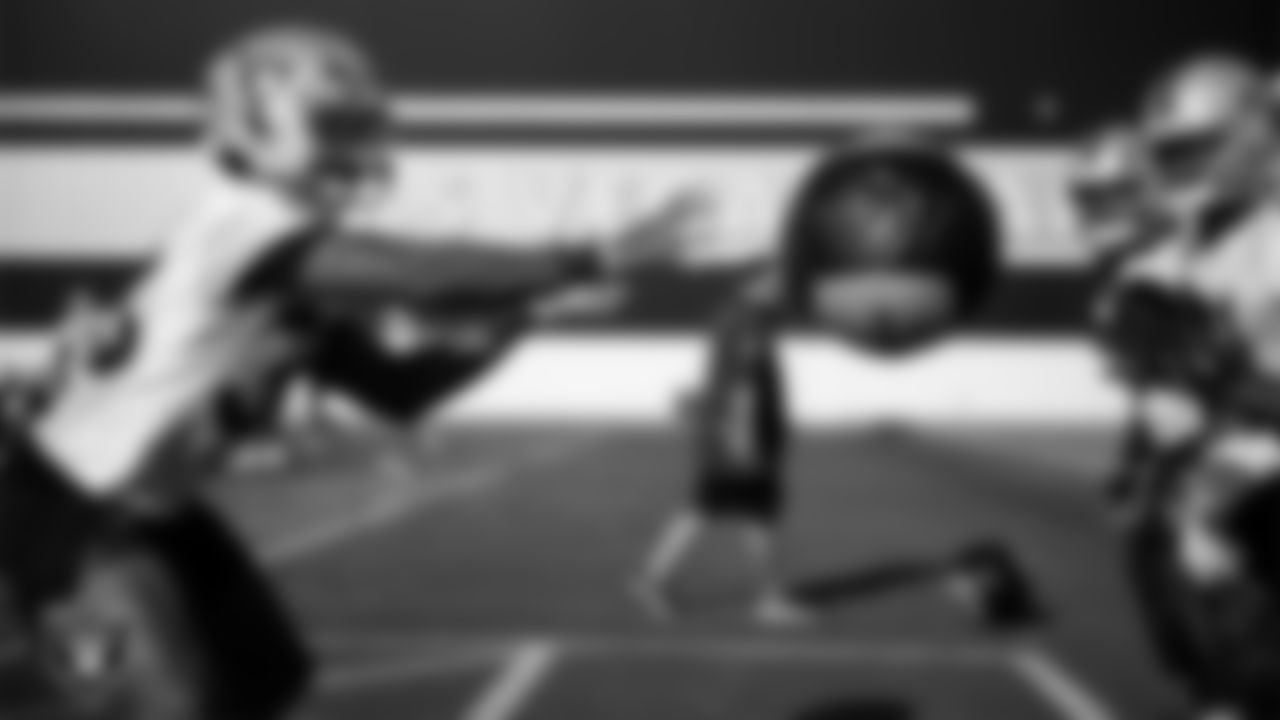 Las Vegas Raiders running back Chris Collier (35) during practice at Intermountain Health Performance Center.