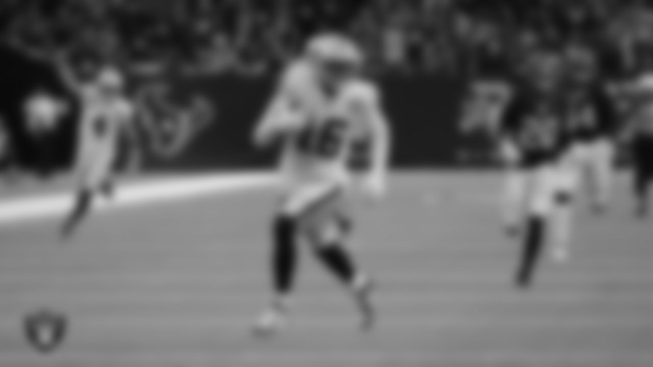 Oakland Raiders wide receiver Tyrell Williams (16) during the regular season game against the Houston Texans at NRG Stadium, Sunday, October 27, 2019, in Houston, Texas.