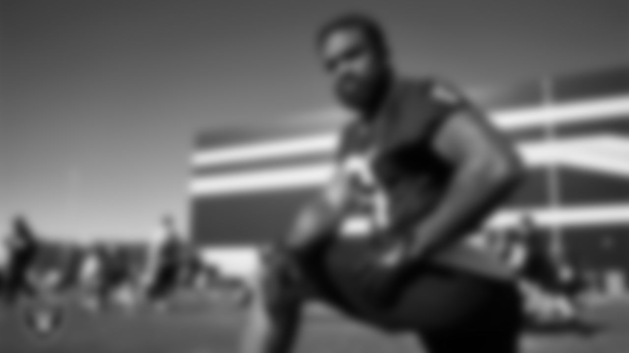 Las Vegas Raiders running back Raheem Mostert (31) during practice at Intermountain Health Performance Center.