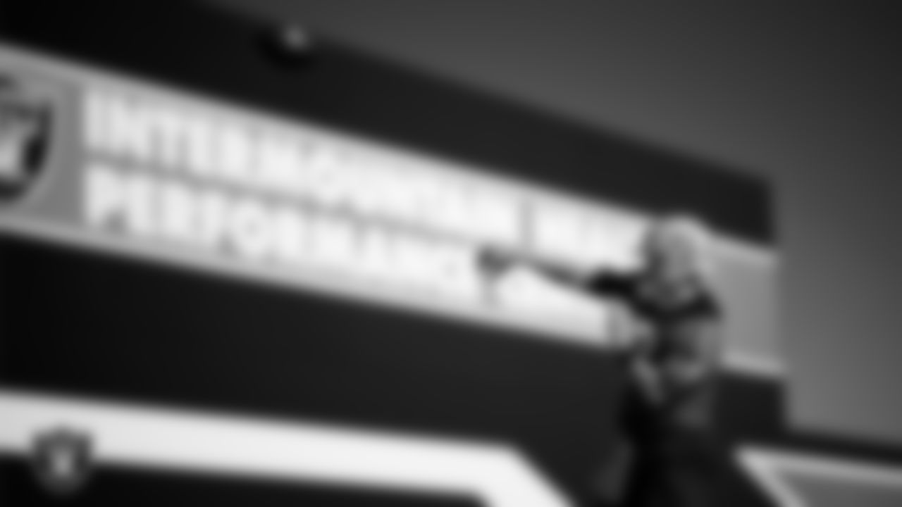 Las Vegas Raiders quarterback Aidan O'Connell (12) during practice at Intermountain Health Performance Center.