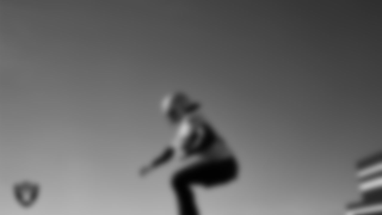 Las Vegas Raiders running back Raheem Mostert (31) during practice at Intermountain Health Performance Center.