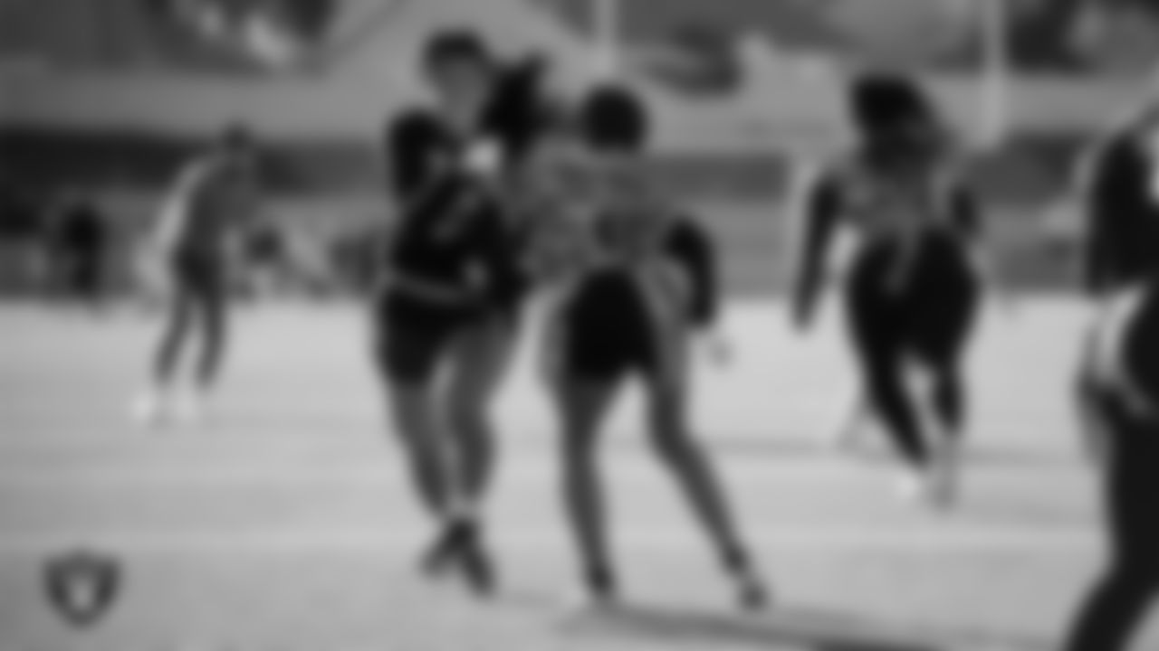 Members of the Green Valley High School flag football team during practice at Green Valley High School.