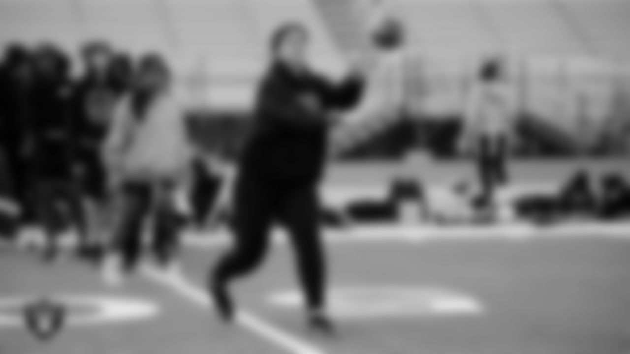 A member of the Sierra Vista High School flag football team during practice at Sierra Vista High School.