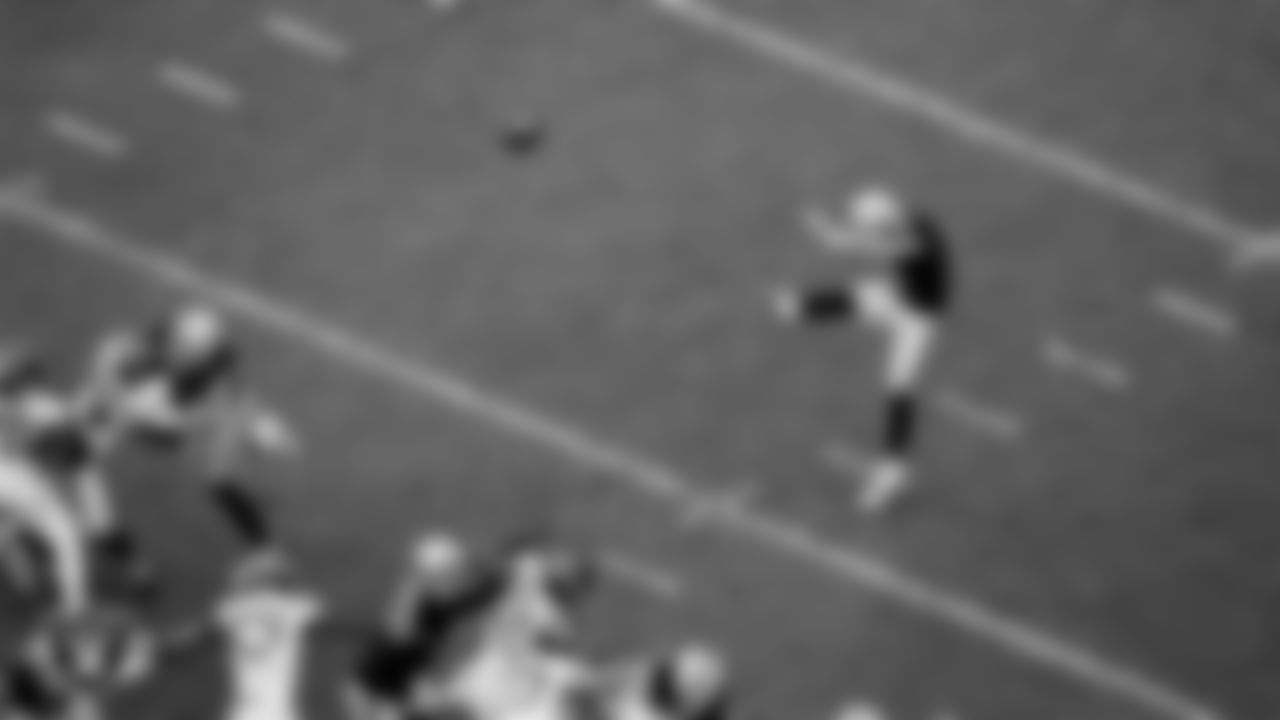 Las Vegas Raiders punter AJ Cole (6) during the regular season home game against the Tennessee Titans at Allegiant Stadium.