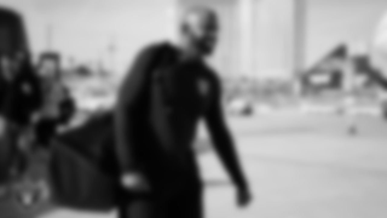 Las Vegas Raiders defensive quality control coach Beyah Rasool departs for the regular season away game against the Los Angeles Chargers.