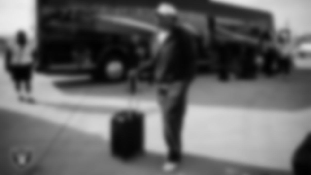 Las Vegas Raiders running back Chris Collier (35) departs for the regular season away game against the Los Angeles Chargers.