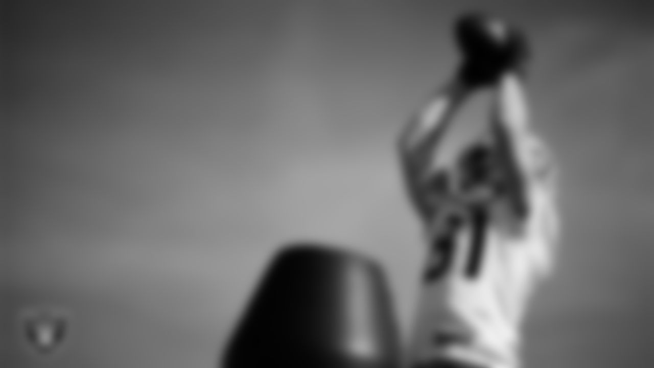 Las Vegas Raiders wide receiver Alex Bachman (81) during practice at Intermountain Health Performance Center.