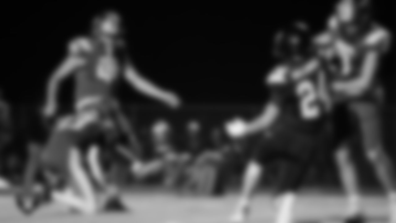 Moapa Valley High School hosts Virgin Valley High School during the Las Vegas Raiders' Football Showcase game at Moapa Valley High School.