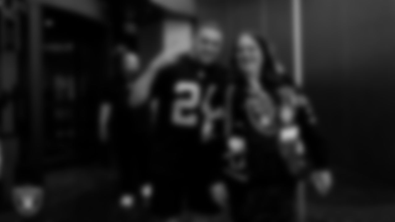 Las Vegas Raiders fans arrive at the 2025 Raiders Draft Party at KAOS Nightclub.