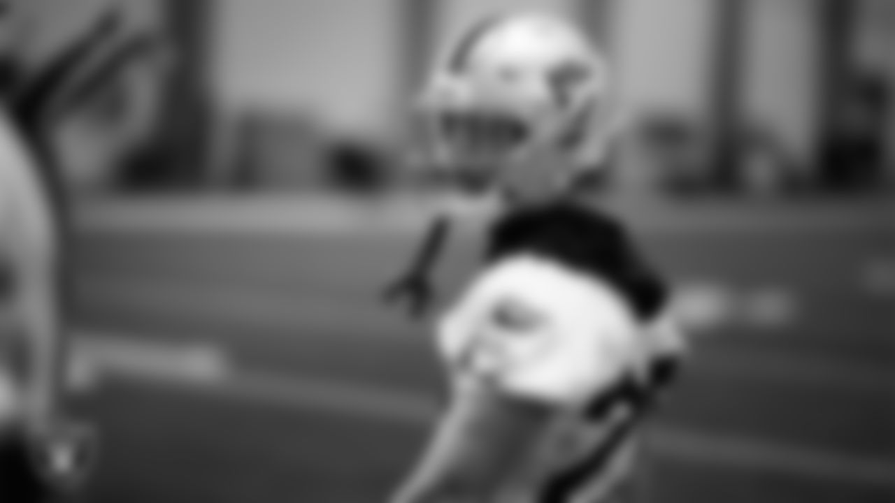 Las Vegas Raiders running back Dylan Laube (23) during practice at Intermountain Health Performance Center.