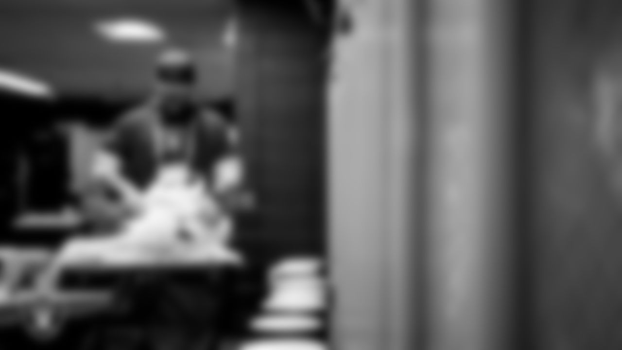 The locker room prior to the Las Vegas Raiders' arrival for their regular season away game against the Philadelphia Eagles at Lincoln Financial Field.