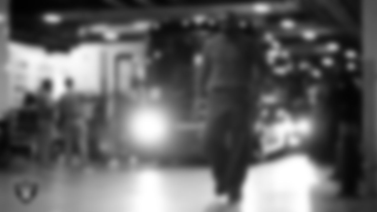 Las Vegas Raiders linebacker Jamal Adams (33) arrives to the regular season away game against the Denver Broncos at Empower Field at Mile High.